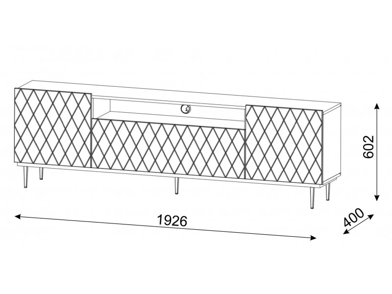 TV polica Diuna RTV 2D1K 193 - Slika 4