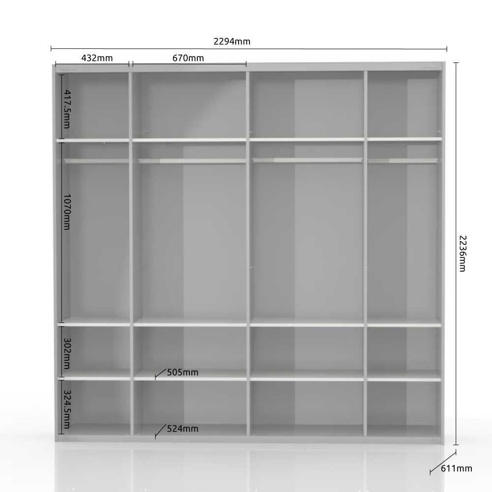 Klizni plakar PK231-OG/ON - Slika 3