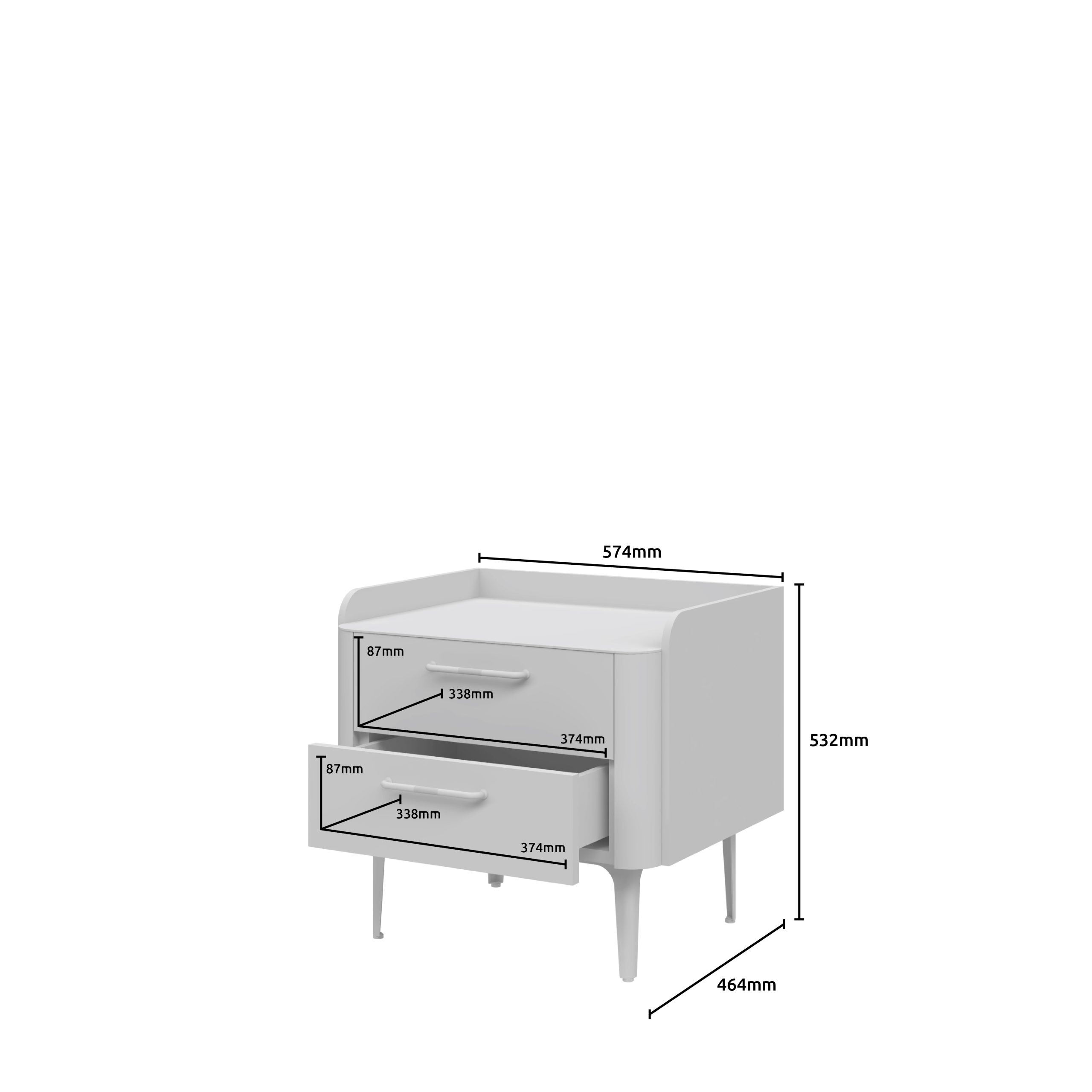 NOĆNI STO NS2/AI - Slika 3